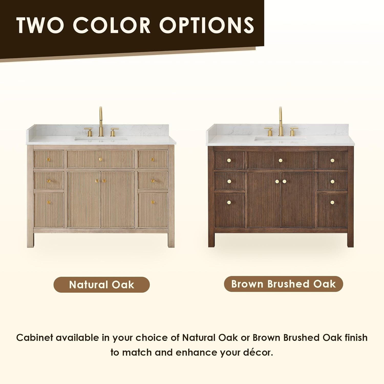 48 Inch Bathroom Vanity with Sink Modern Single Vanities Large Storge Cabinet wi