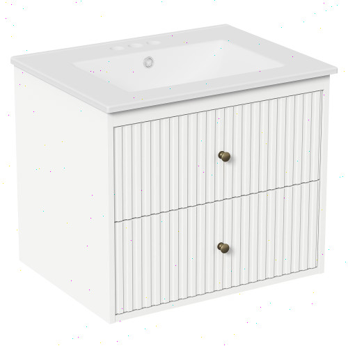 Bathroom sink cabinet with doors and drawers, modern floating sink cabinet