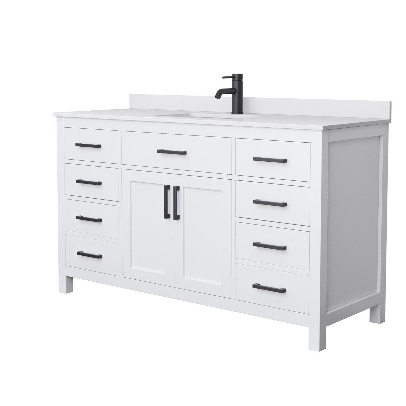 Wyndham Collection WCG242460S-UNSMXX Beckett 60″ – Green / Carrara Cultured