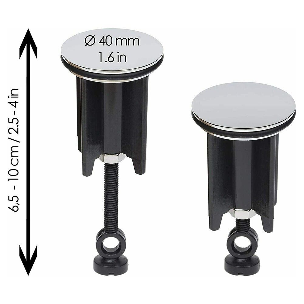 Wash Basin Plug Universal Sink Bathroom 40mm Pop-Up Plug Replacement