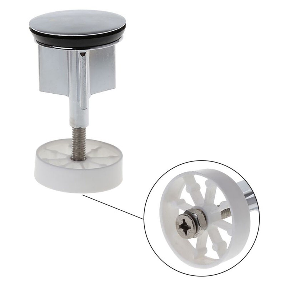 New Pop-Up Waste Basin Sink Push Button 40MM Plug Slotted Chrome Plated Bathroom