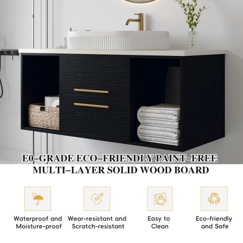 40 inch wide Floating Bathroom Vanity Ceramic Modern Sink Vanity For Bathroom