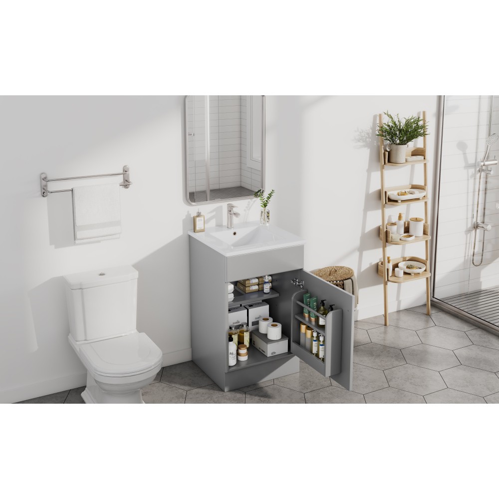 20″ Bathroom Vanity with Sink Vanity Cabinetwith Door Shelf and Adjustable Shelf