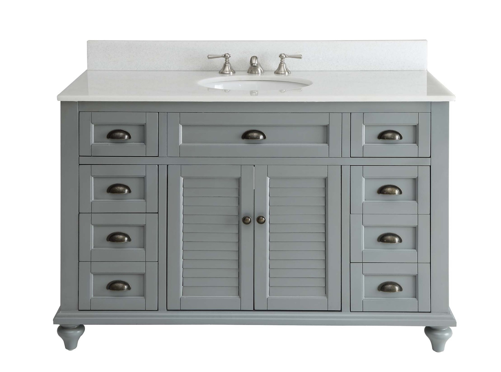 49 inch Glennville Quartz Gray Bathroom Vanity 28329CK-QT