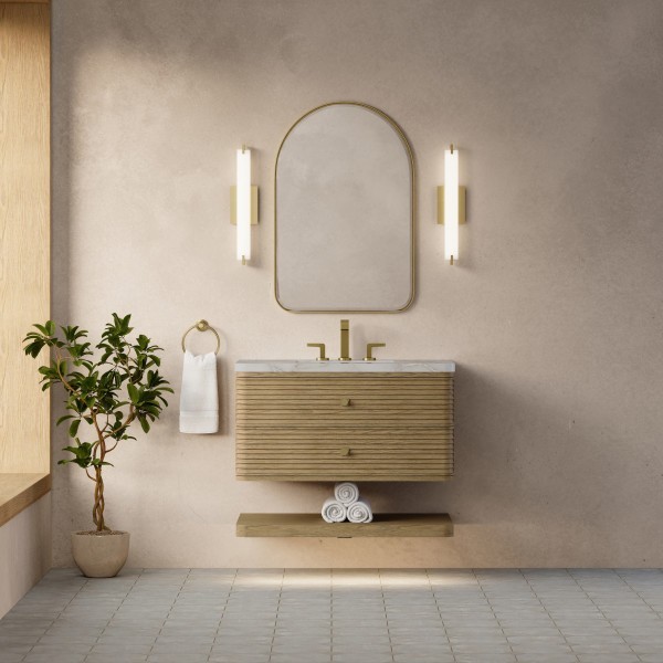 36″ James Martin Allamari D640-V36-DMS-WVSL Vanity Cabinet Silver Silestone Top