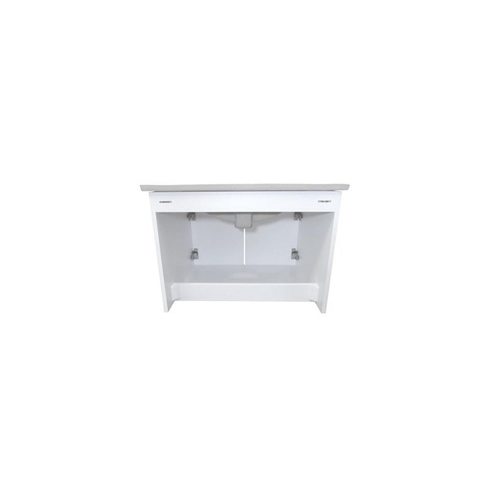 24.4″ 2-Door Single Wall Mount Sink Solid Wood Vanity in White