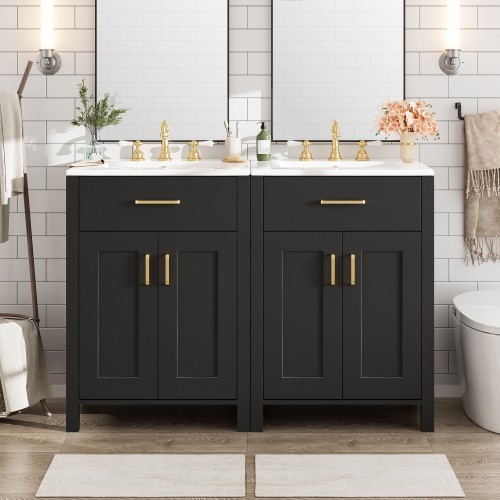 Durability And Stability Sink Vanity 48 inch Elegant Bathroom Cabinet With Sink