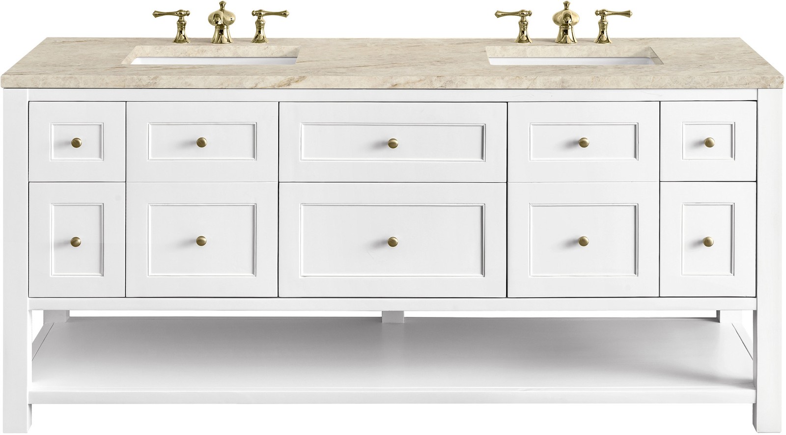 James Martin Vanities 330-V72-3TJR Breckenridge 72″ – White