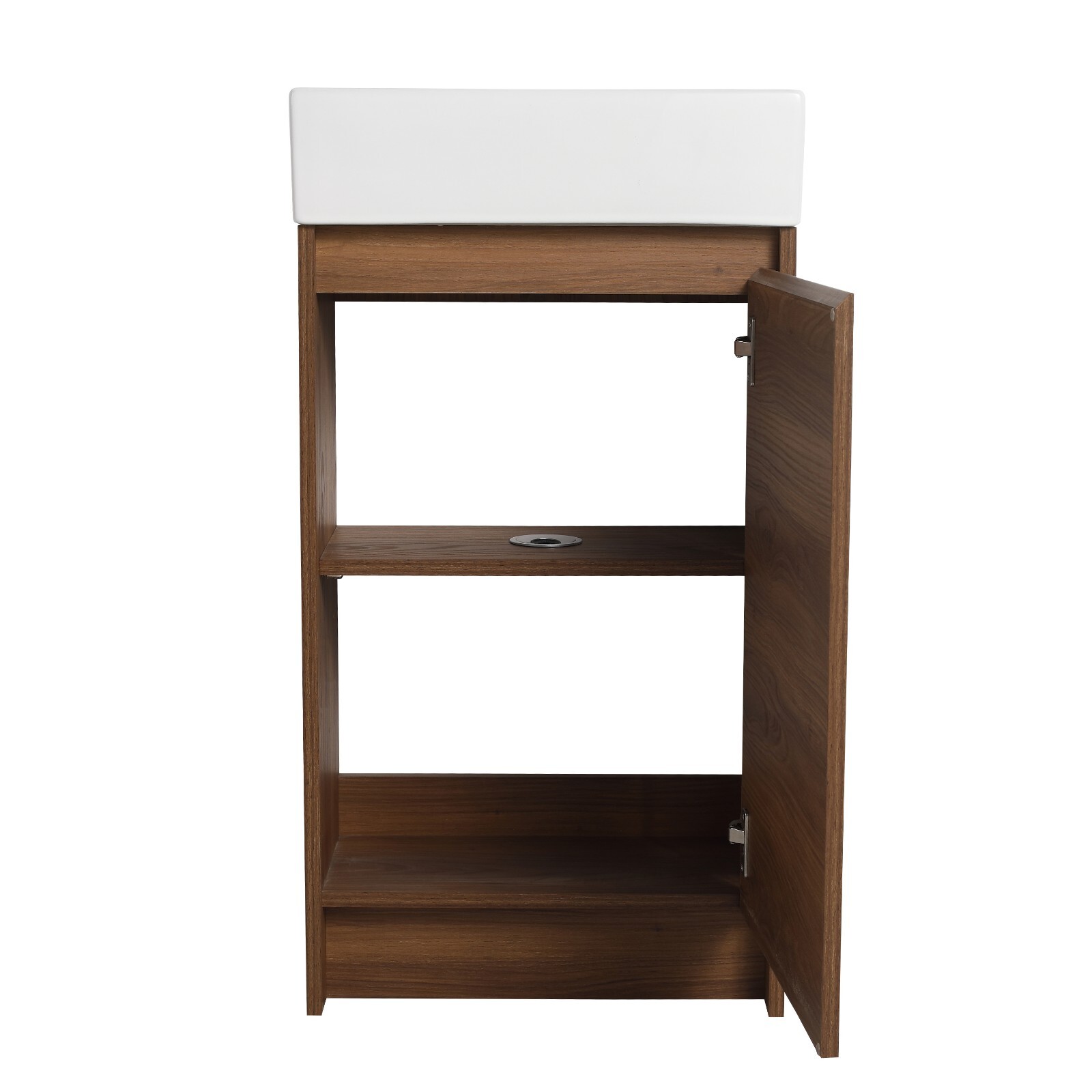 18 Inch Freestanding Bathroom Vanity With Single Sink, Soft Closing Doors, Suita