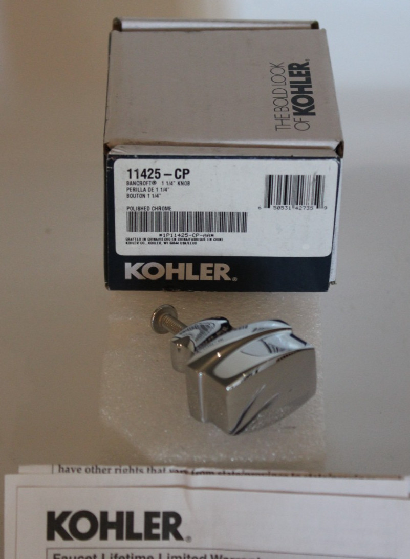 Kohler K-11425-CP – Bancroft 1-1/4″ Knob – Polished Chrome