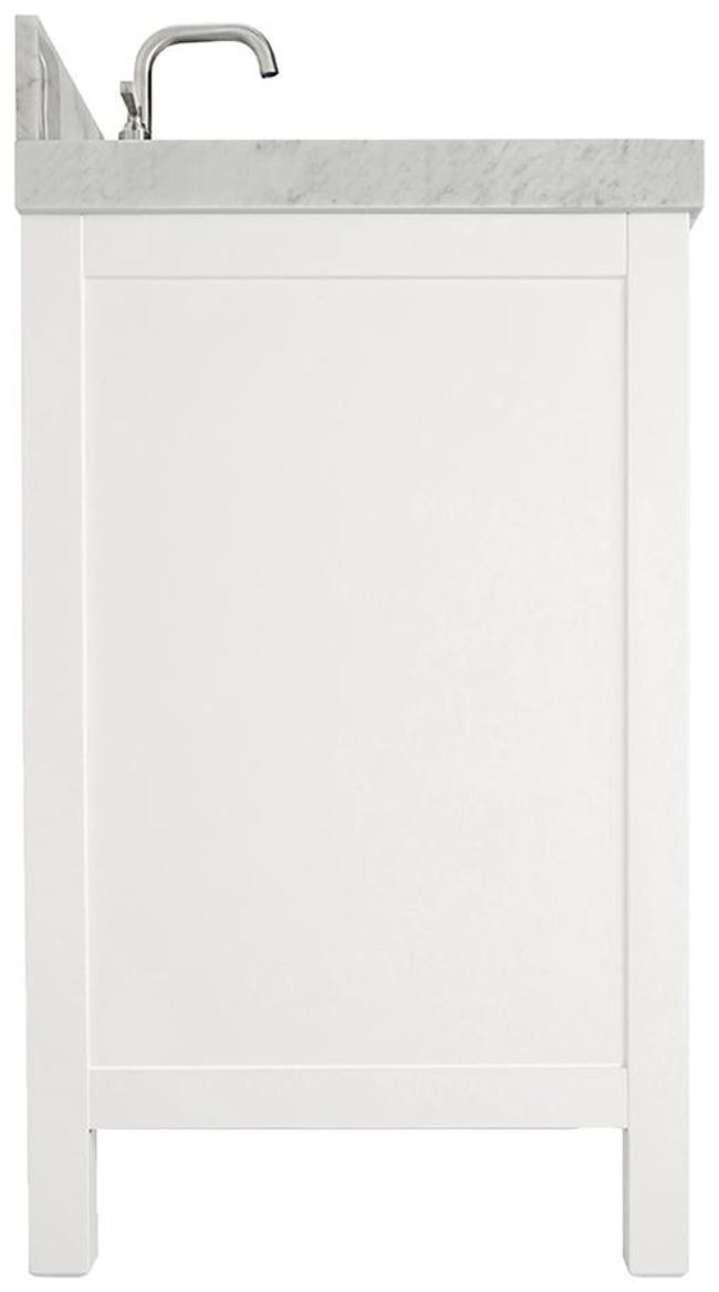 Ariel A042SCW5OVO Cambridge 43″ – White / Italian Carrara Marble Top / Brushed