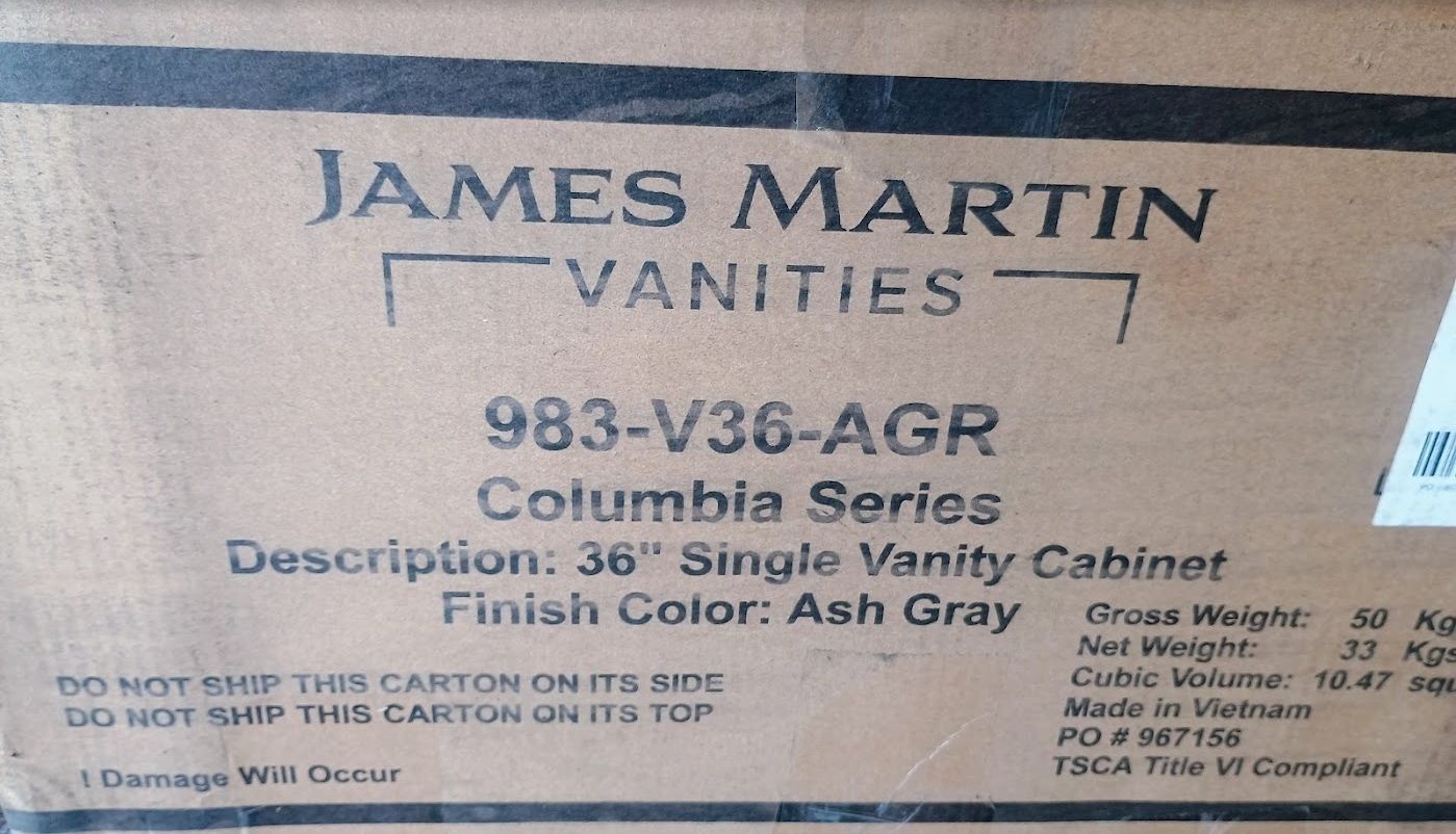 consdit_0 James Martin 983-V36-R 36 inch Wall Mounted Vanity residential deliver