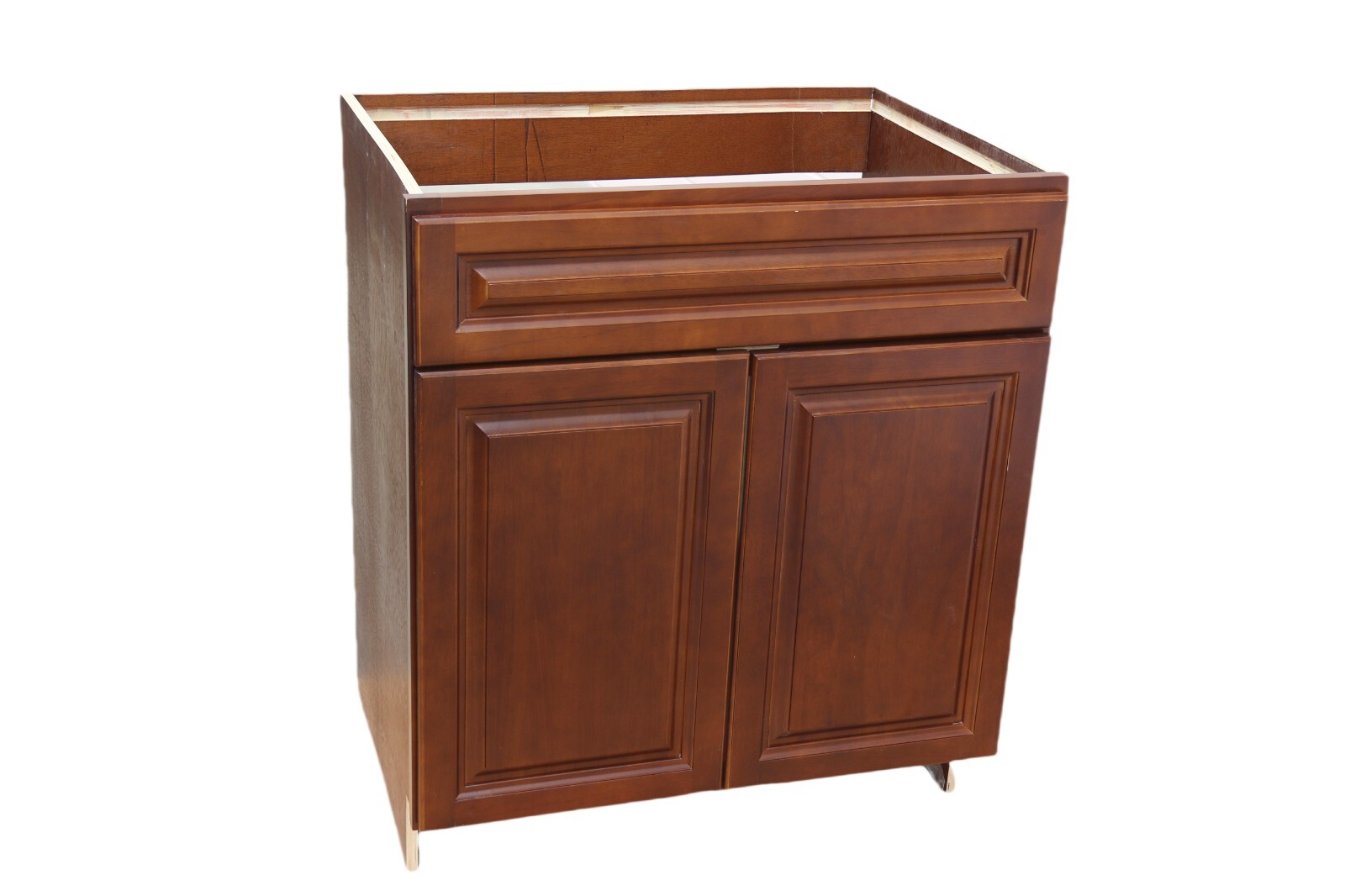 30″ Solid Wood Bathroom Vanity – Chocolate Finish (Two-Door Classic Style)