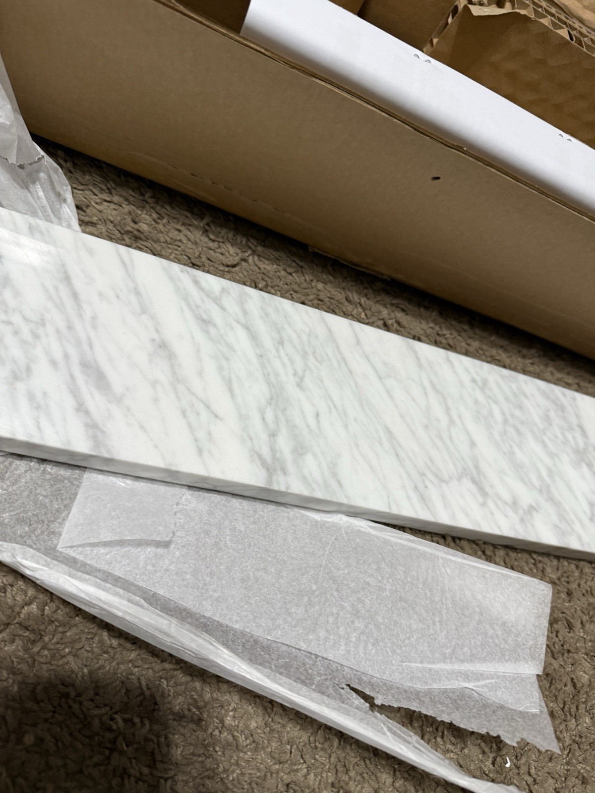 Home Decorators Collection MT22CW-SS 21.25″ Bath Marble Vanity Sidesplash White