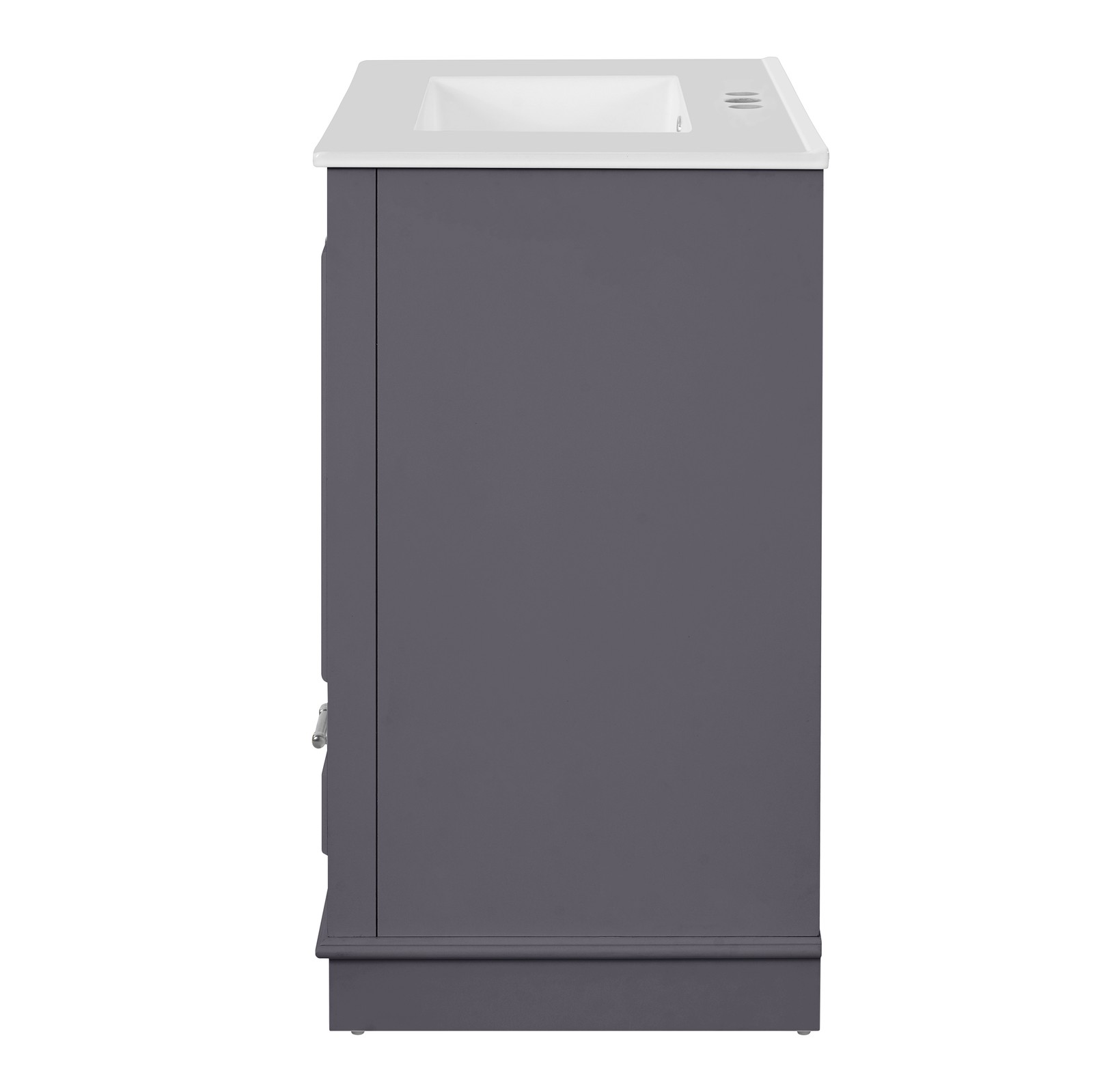 30.5″ Bathroom Vanity with Ceramic Sink, 2 Soft Close Doors, Solid Wood Frame