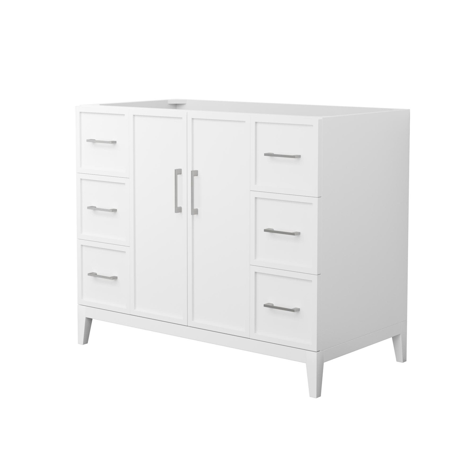Wyndham Collection WCH717142S-CX-MXX Elan 42″ Single – White / Brushed Nickel