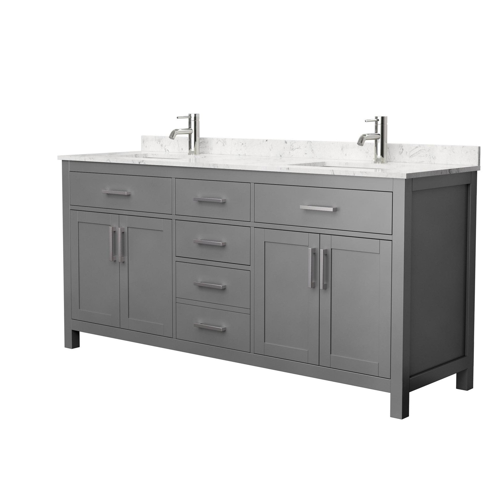 Wyndham Collection WCG242472DCCUNSMXX Beckett 72″ – White / Carrara Cultured