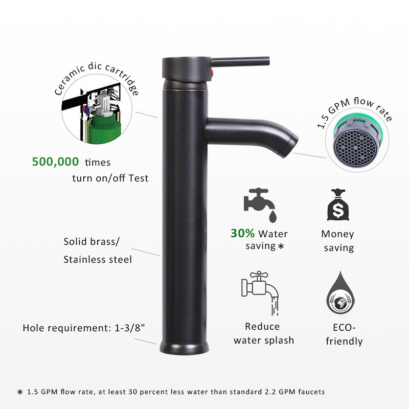 48″ Bathroom Vanity Set Small Cabinet Tempered Glass Vessel Sink Black No Mirror