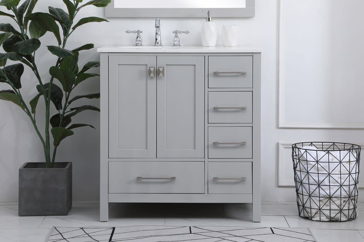 Elegant Lighting VF18832 Irene 32″ – Grey