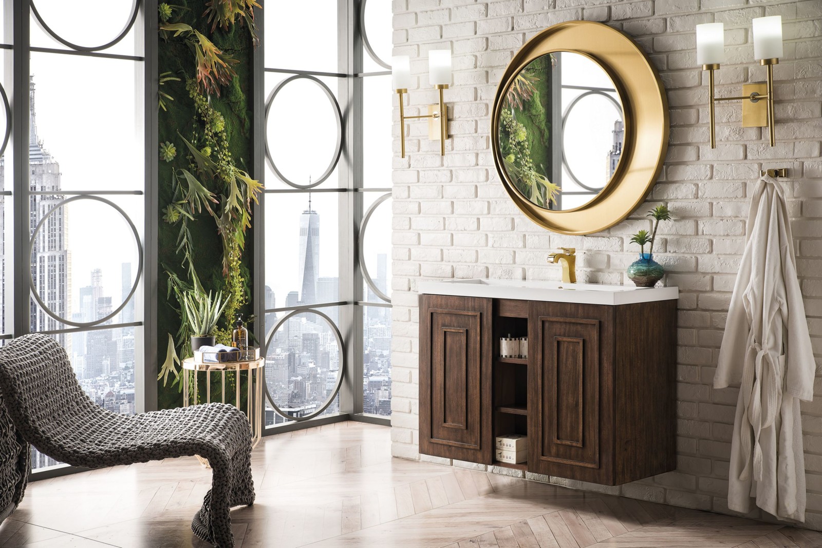 James Martin Vanities E110V39.5WG Alicante 40″ Wall Mounted – Mid Century Acacia