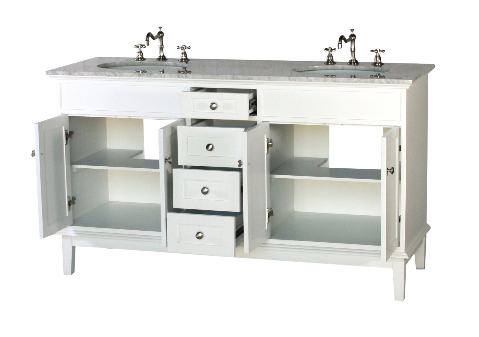 40-Inch Antique Style Single Sink Bathroom Vanity Set with Mirror Model 7640-C
