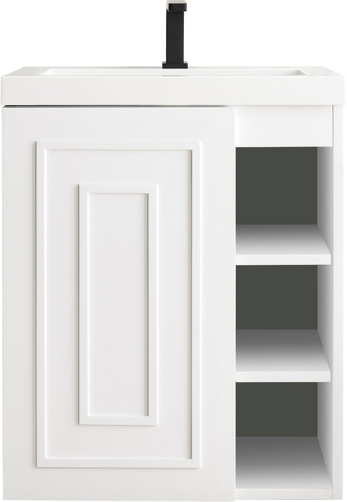 James Martin Vanities E110V24WG Alicante 24″ Wall Mounted Single – White