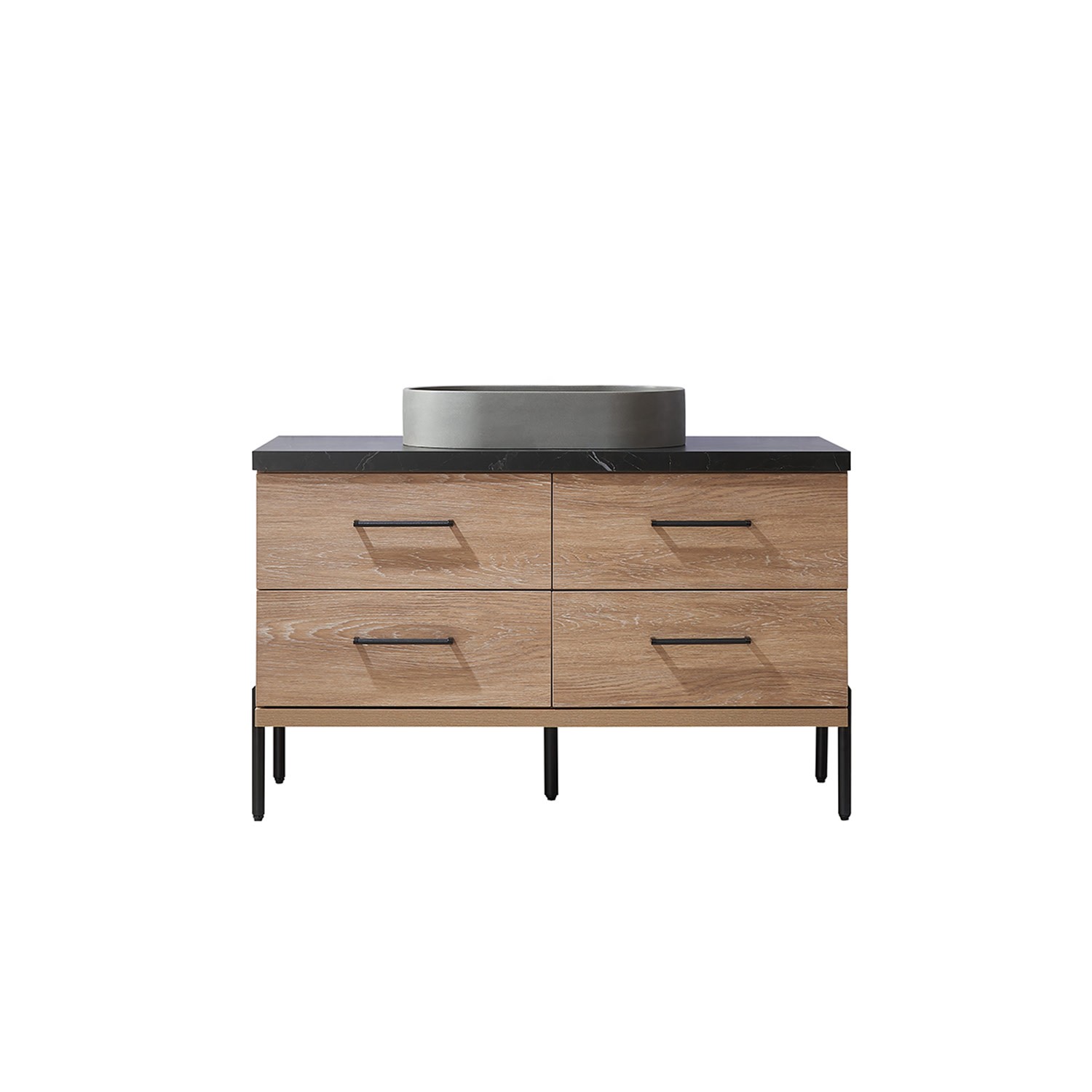 Miseno MV-NM-705148O Trento 48″ – North American Oak / Black