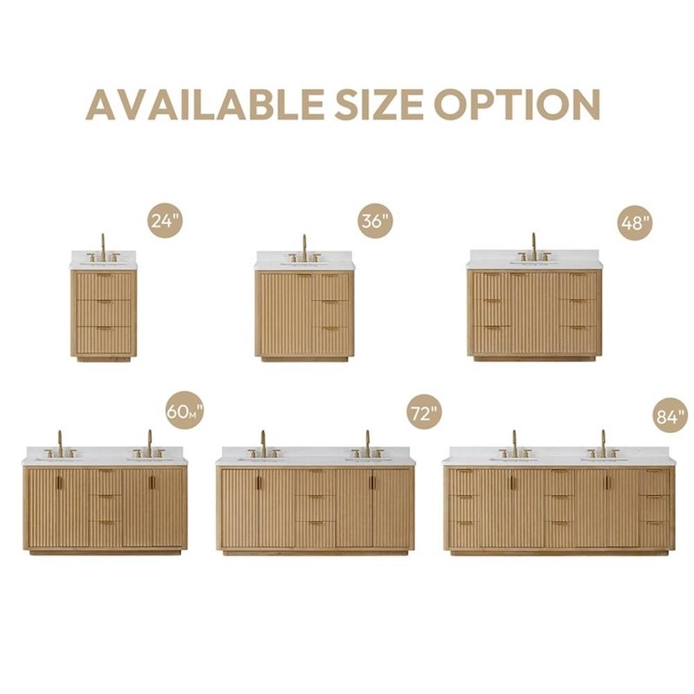 Cadiz 36″ Single Bathroom Vanity in Washed Ash Grey w/Lightning White top&Mirror
