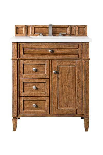 30″ James Martin Brittany 650-V30-SBR-3WZ Vanity Cabinet Zeus Silestone Top
