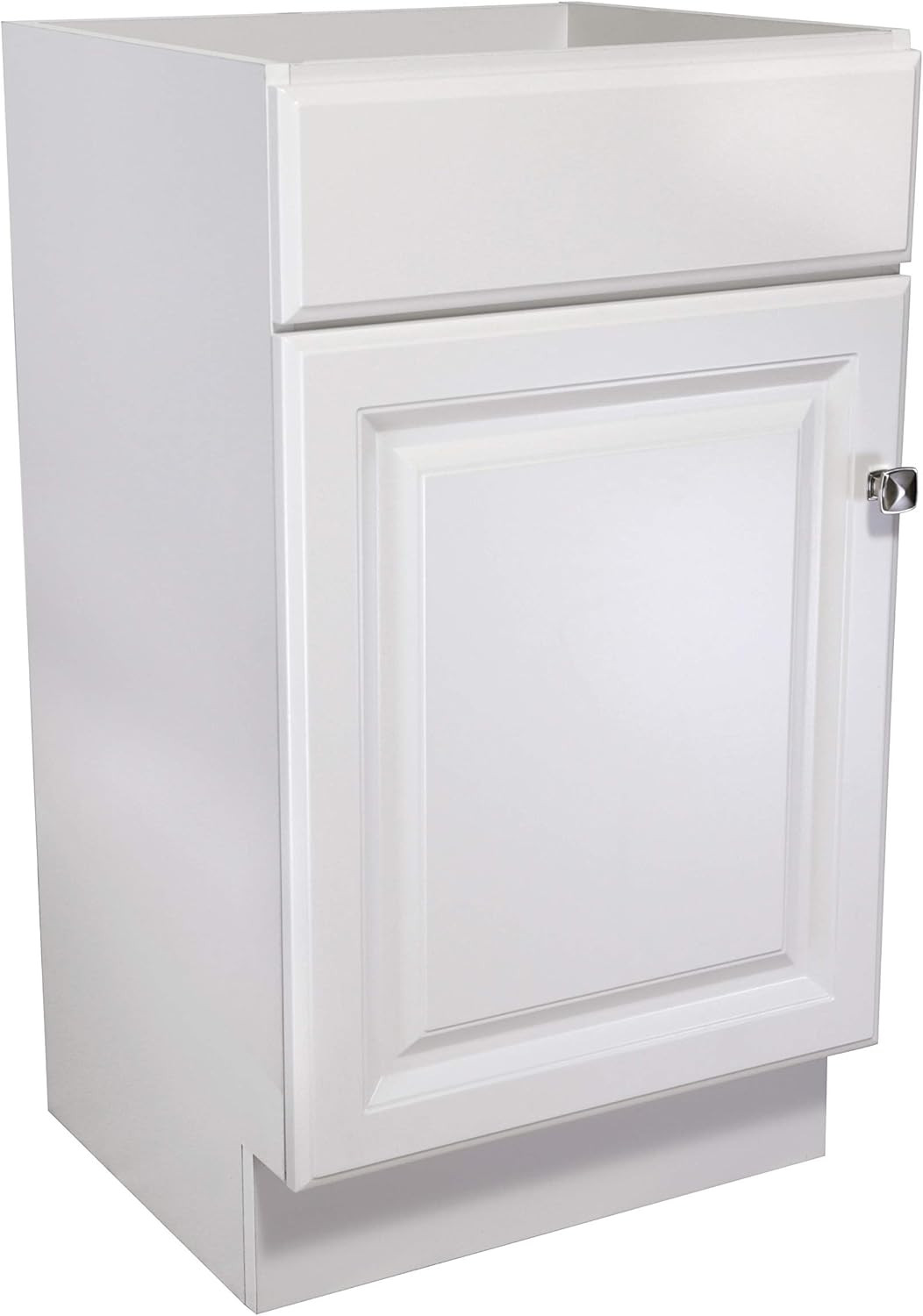 597112 Wyndham 18 Inch Unassembled 1-Door Bathroom Vanity without Top, White