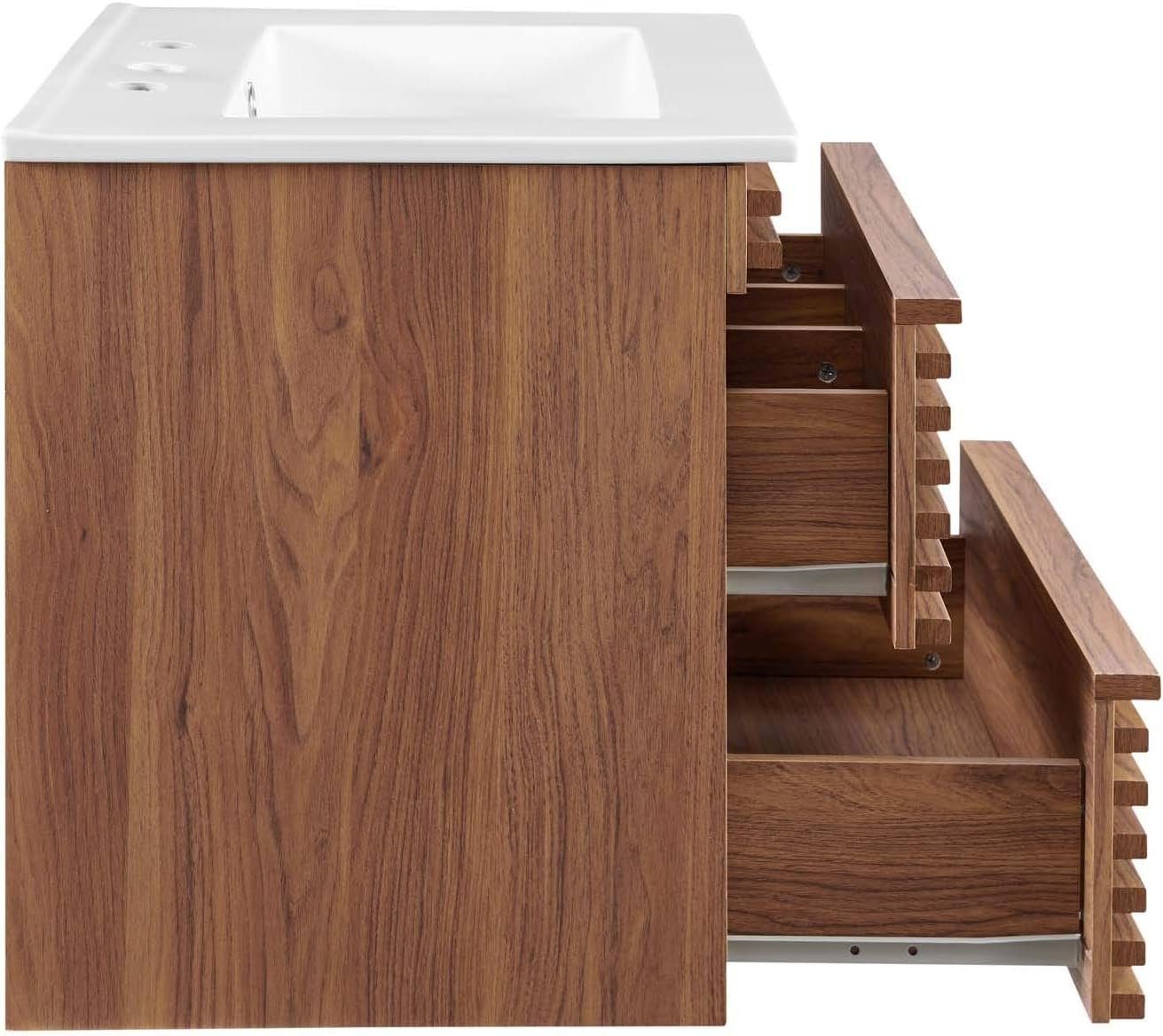 Modway Render 24″ Mid-Century Floating Bathroom Vanity