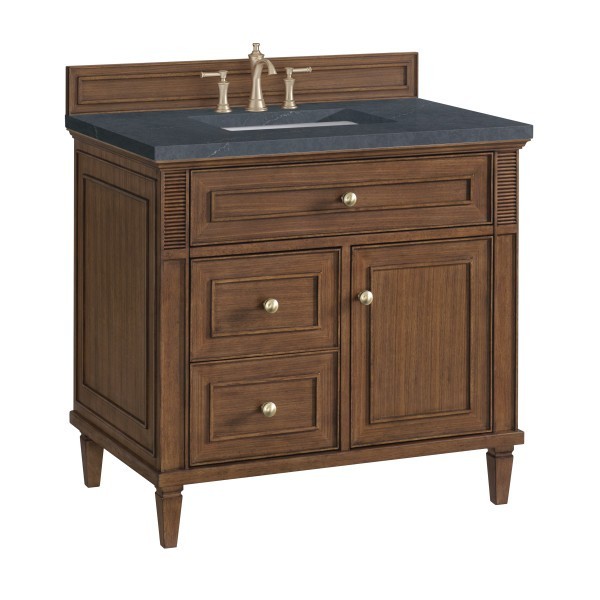 36″ James Martin Lorelai 424-V36-WLT-3CSP Vanity Cabinet Charcoal Soapstone Top