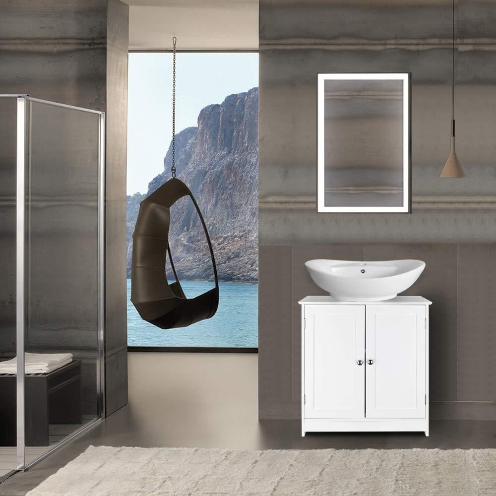 Non Pedestal Under Sink Bathroom Storage Vanity Cabinet Space Saver Organizer