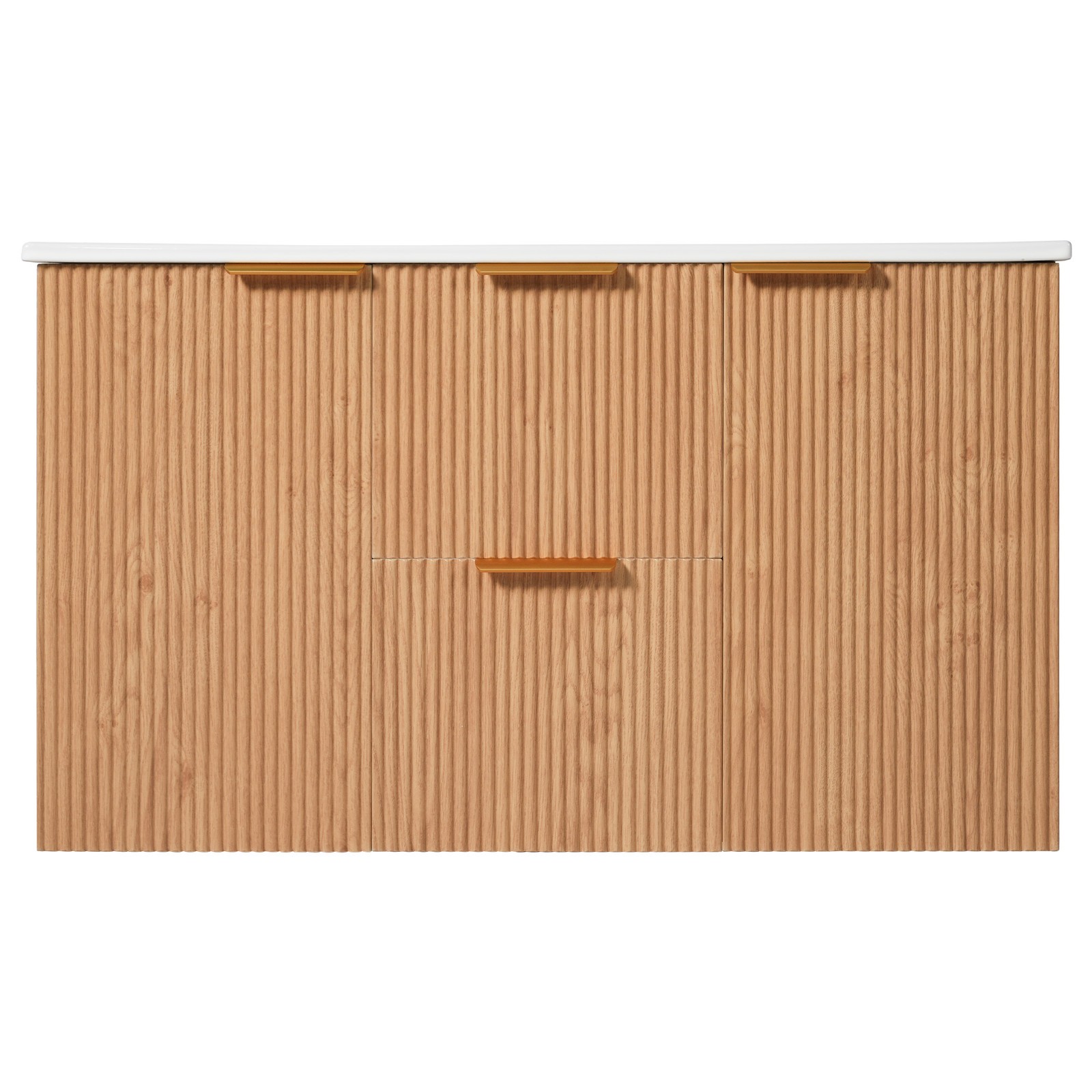 36 Inch Single Sink Bathroom Vanity with Ceramic Top, MDF Cabinet