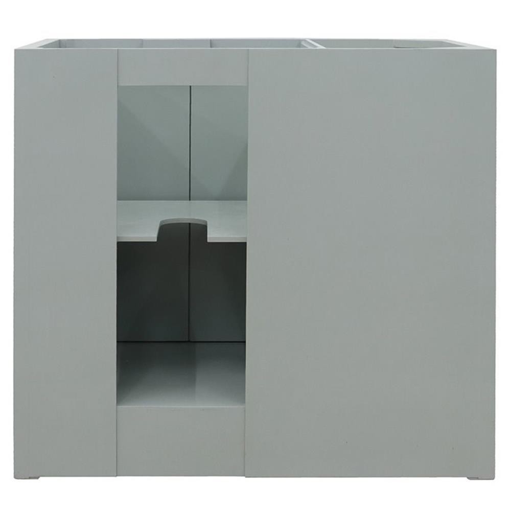 Plantation 36″ Single Solid Wood Vanity with Right Doors in Gray Ash