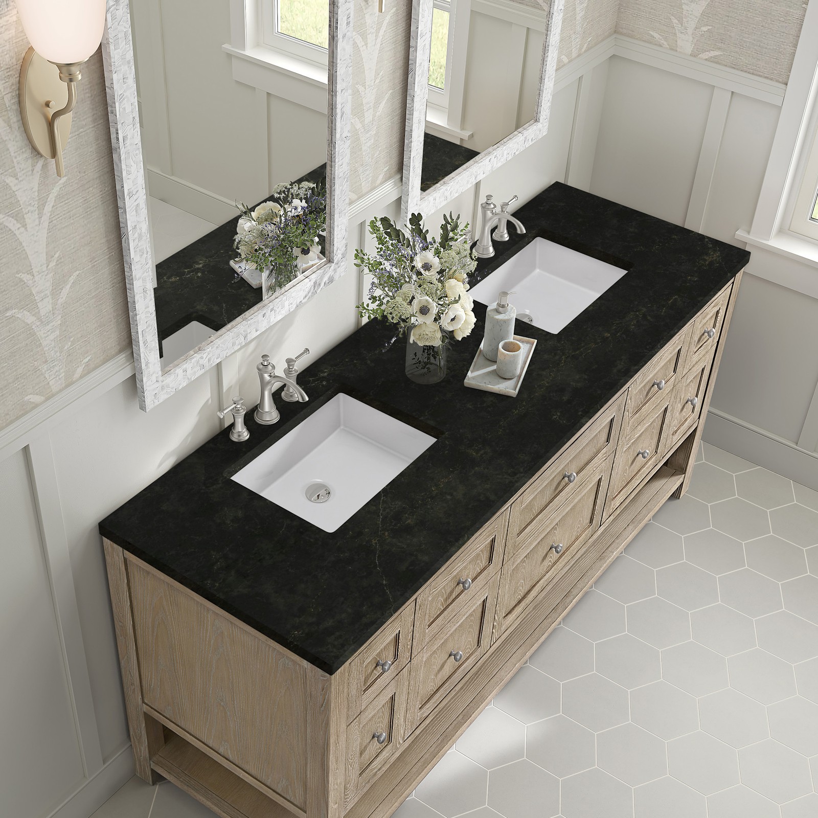 James Martin Vanities 330-V72-3PHT Breckenridge 72″ – Serenity Blue