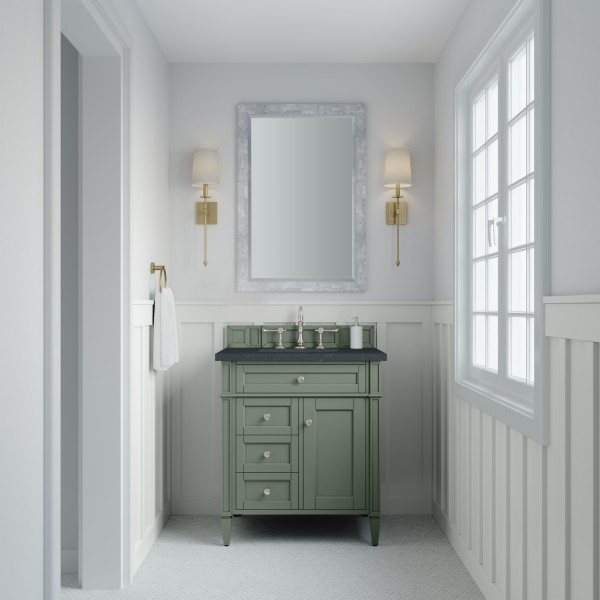 30″ James Martin Brittany 650-V30-SC-3CSP Vanity Cabinet Charcoal Soapstone Top