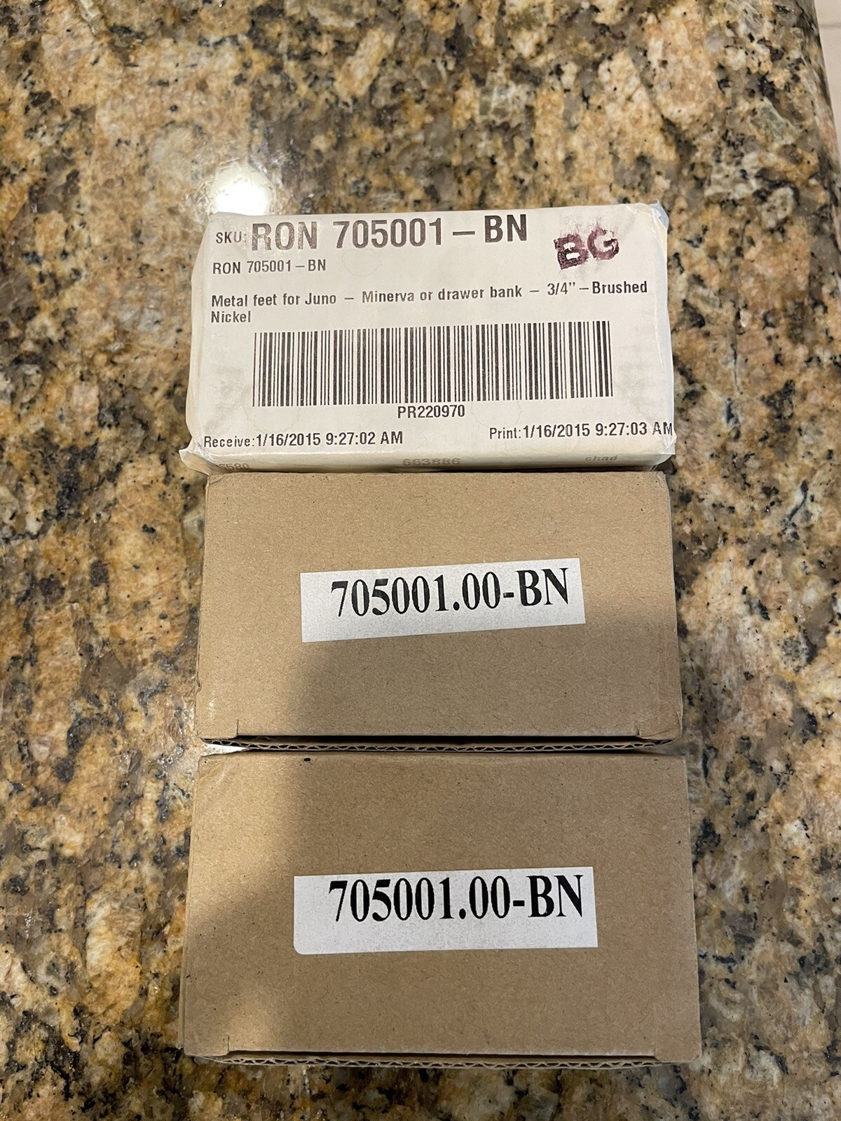 Ronbow 705001-BN Brushed Nickel Metal Feet (12) For Juno or Minerva Vanities