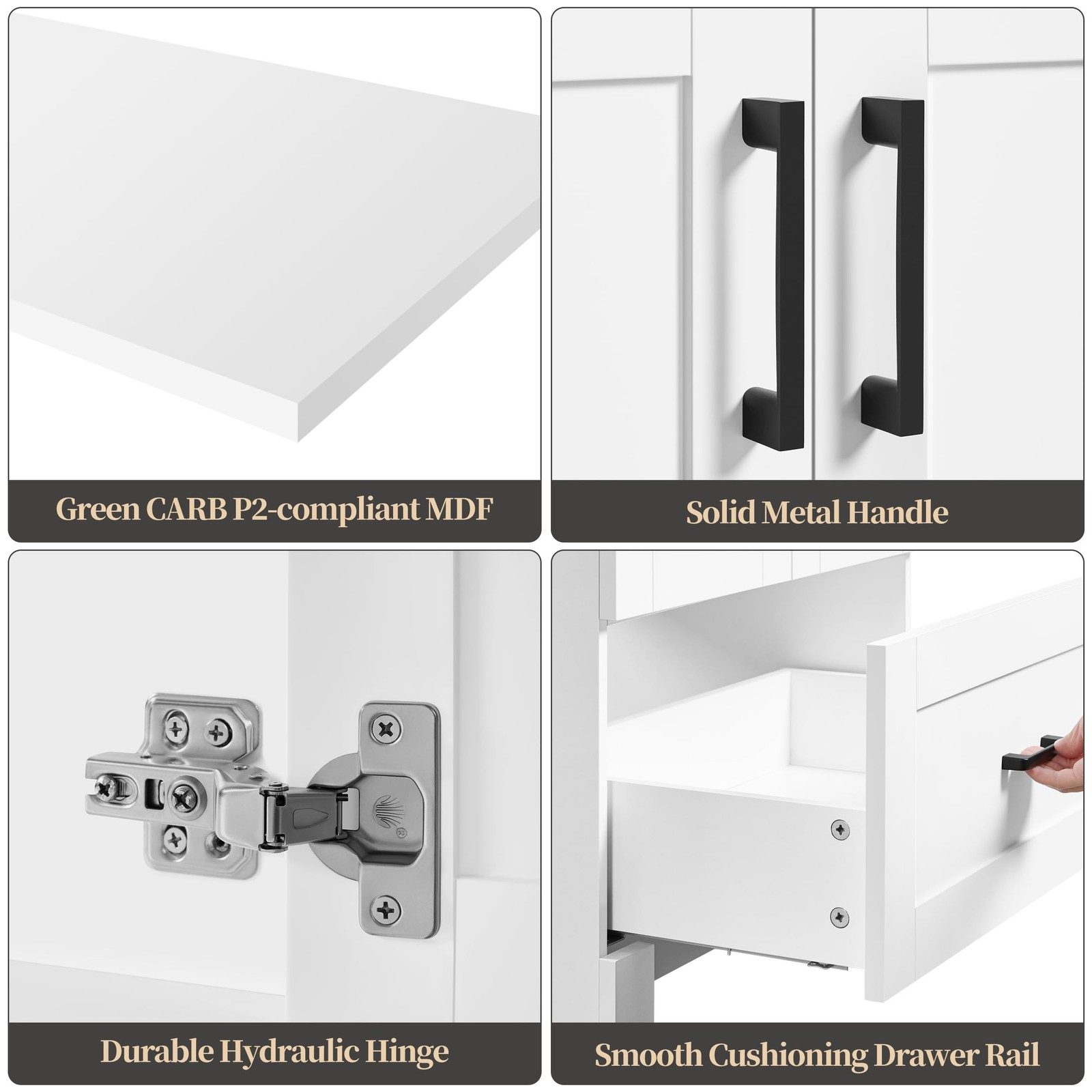 Yaheetech 24.5in Bathroom Vanity w/ Ceramic Sink Undermount Cabinet Set
