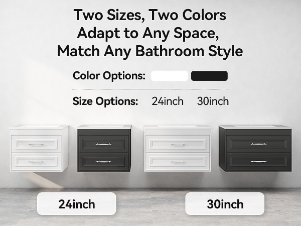 Space-Saving Floating Vanity:Wall-Mounted with Ceramic Sink & Soft-Close Drawers
