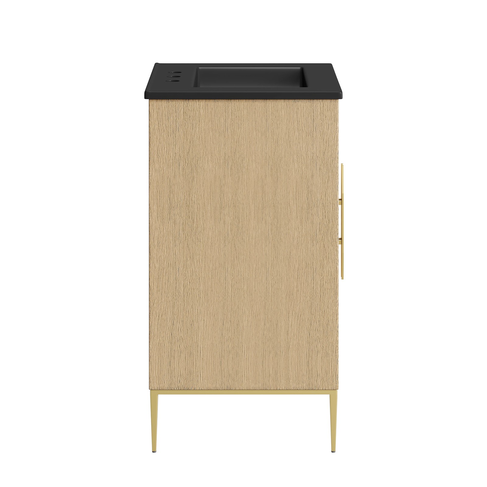 Modway Awaken 24″ Bathroom Vanity in Oak Black With Ceramic Sink Basin