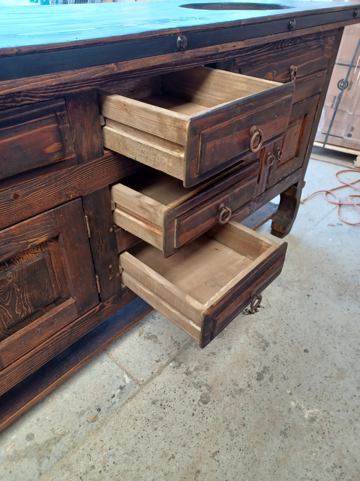 Don Pio Rustic bathroom vanity With Sinks