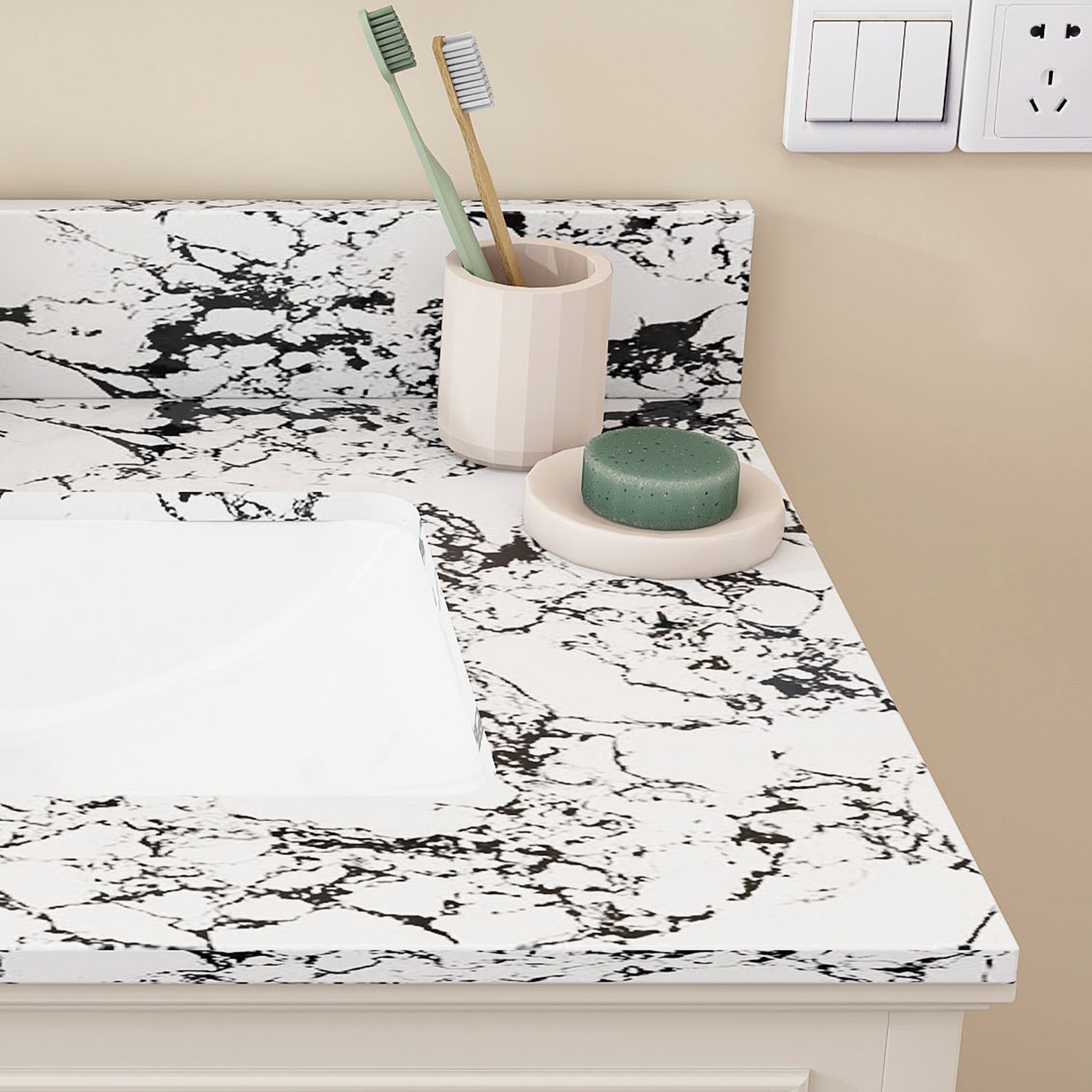 31″x22″ Bathroom Vanity Top with Undermount Sink & Backsplash
