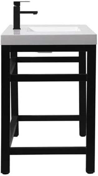 Elegant Lighting VF14548BK Ada Compliant Single Bathroom Metal Vanity in Black