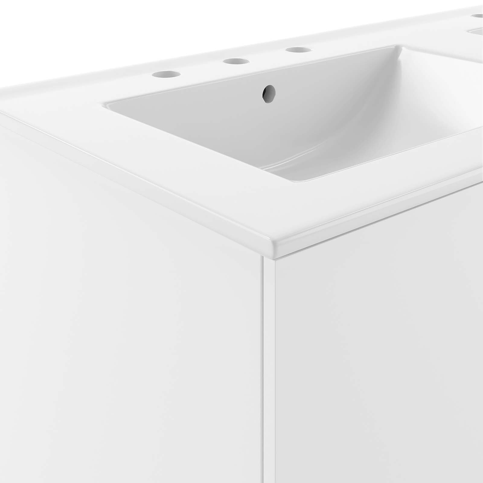 Modway Vitality 48″ Double Sink Bathroom Vanity in White White