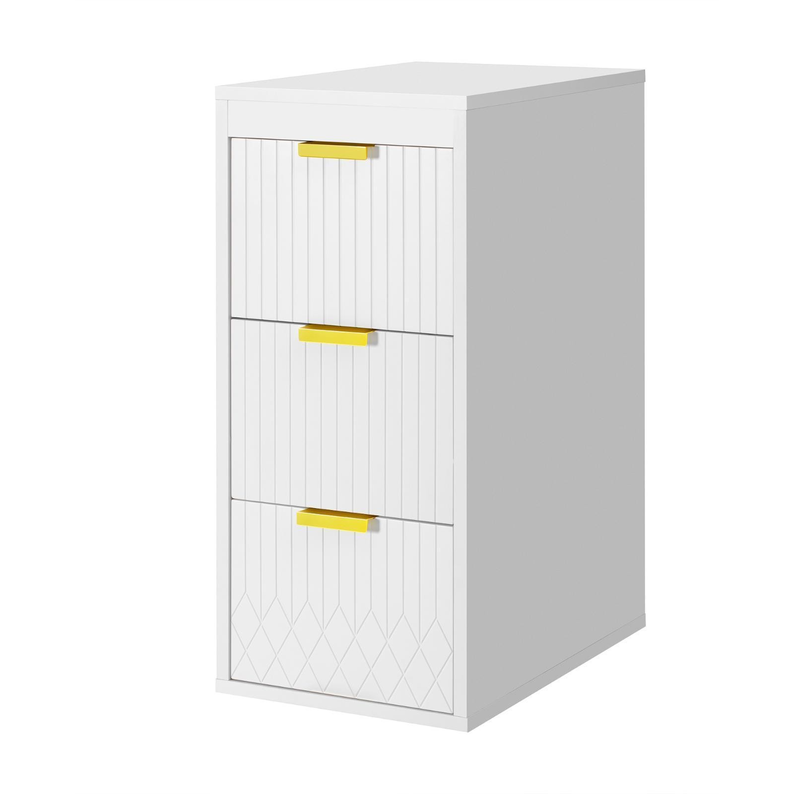 Wall Mounted Floating Cabinet, 12inch Side Cabinet with Drawers, Mutifunctional