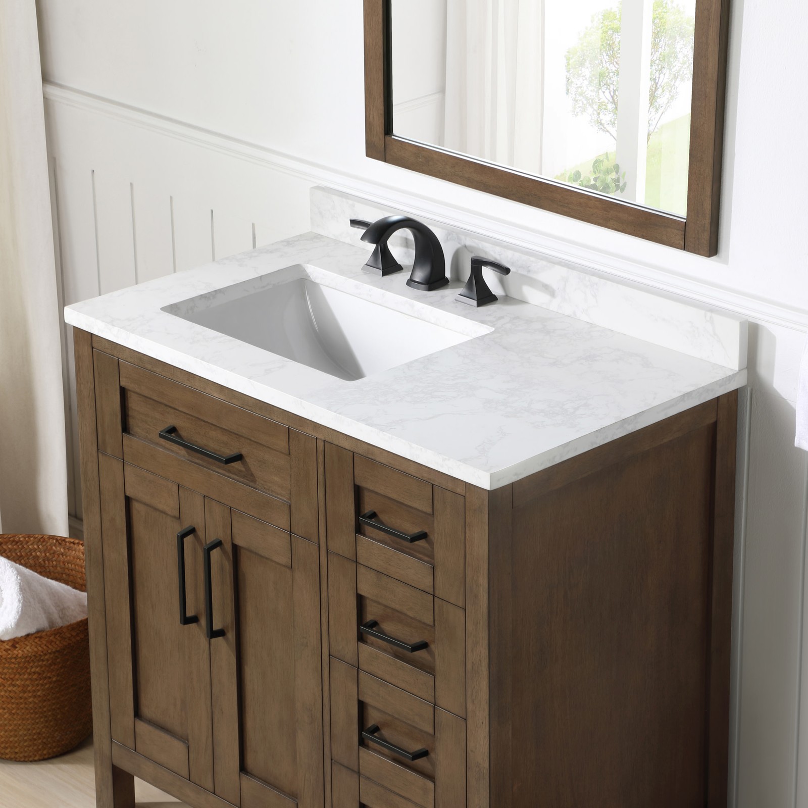 Ove Decors 15VKC-TAHB36 M Tahoe 36″ – Almond Latte / Marble Top