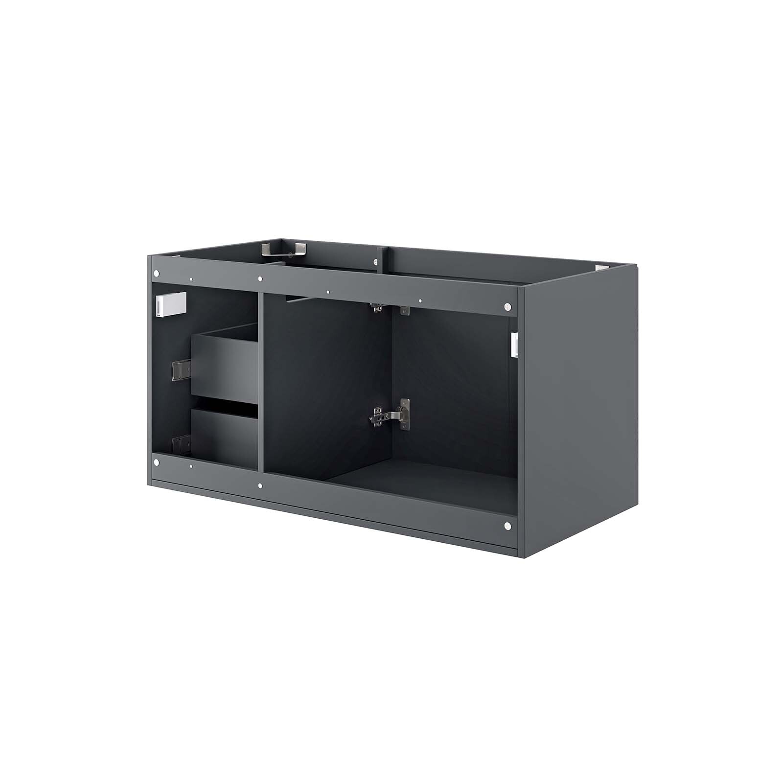 Modway Vitality 36″ Bathroom Vanity Cabinet (Sink Basin Not Included) in Gray
