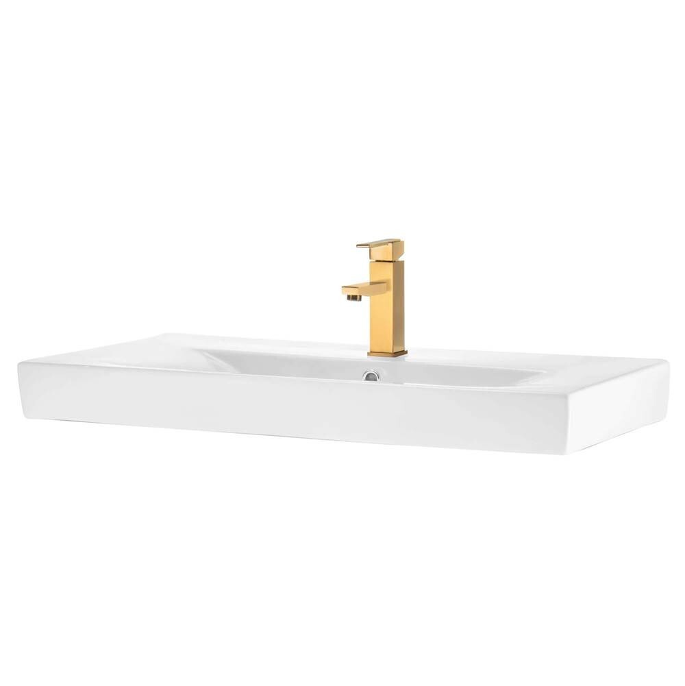 fine fixtures 17×11 Vitreous China Vanity Top Single Hole – White