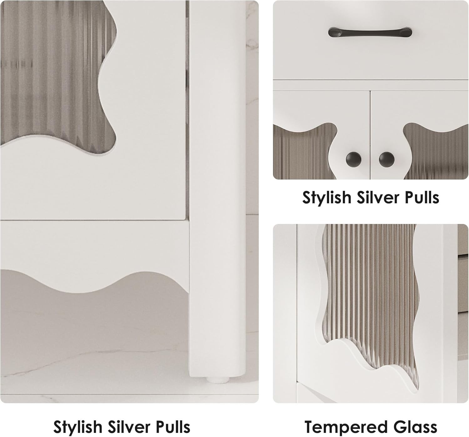 Practicality Bathroom Cabinet With Sink 31” Bathroom Vanity With Tempered Glass